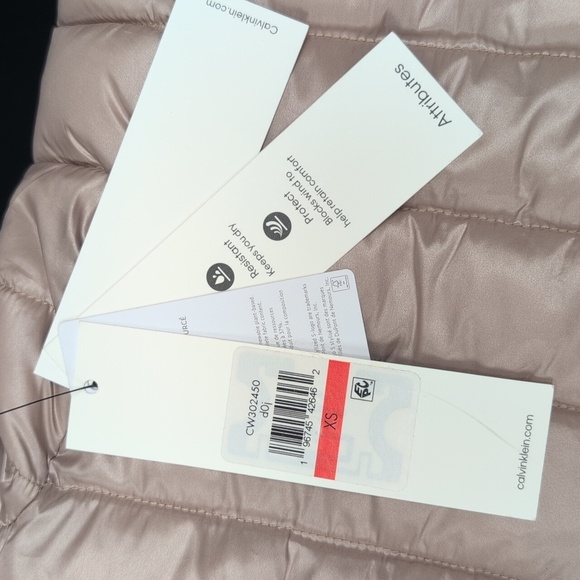NWT Calvin Klein Sorona Aura Women's Champagne Puffer Jacket XS - Picture 4 of 9